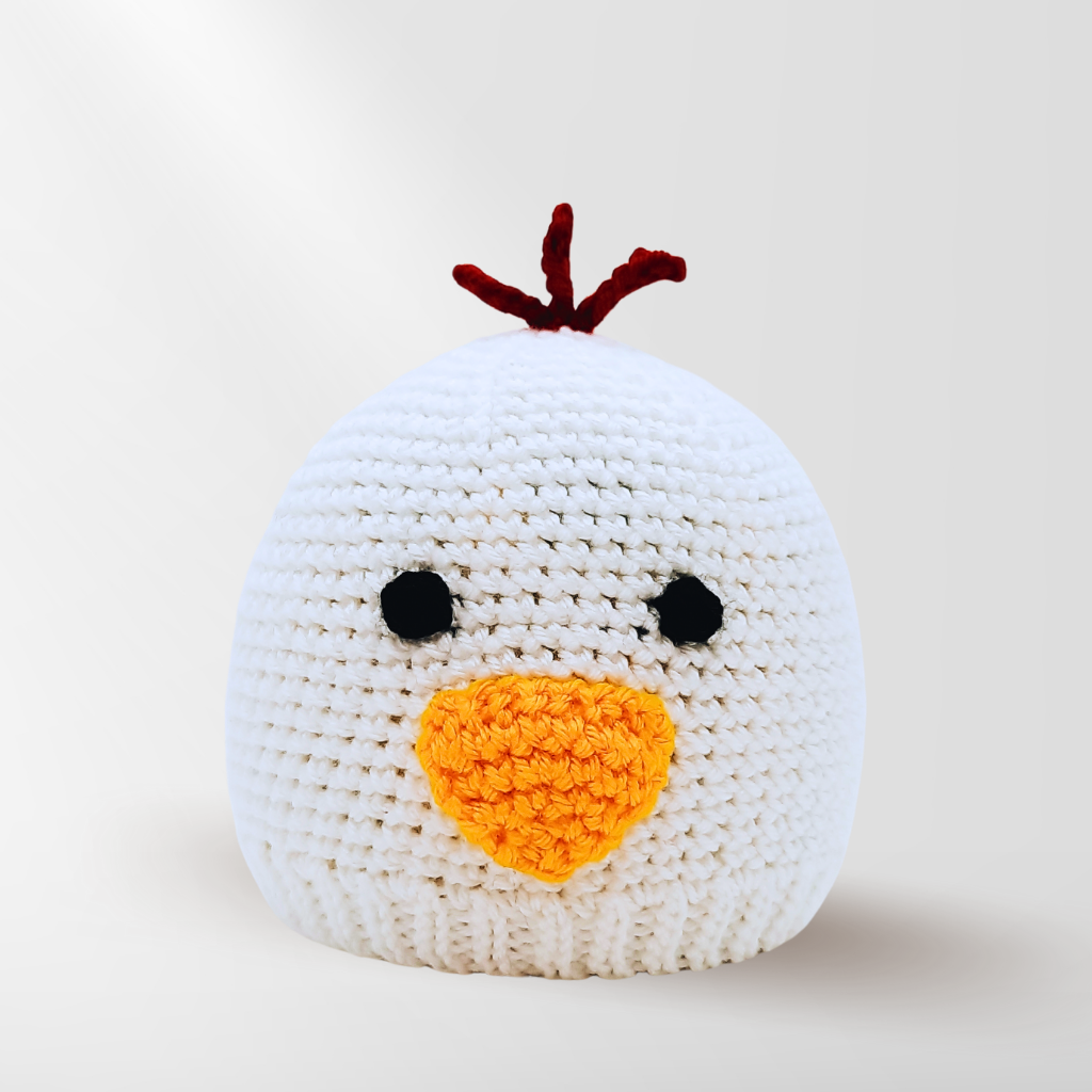 Patron tuque poulet et poussin au crochet