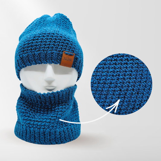 Patrons de tuque et de cache-cou Strict Minimum au crochet - Tailles Nouveau-né à Adulte