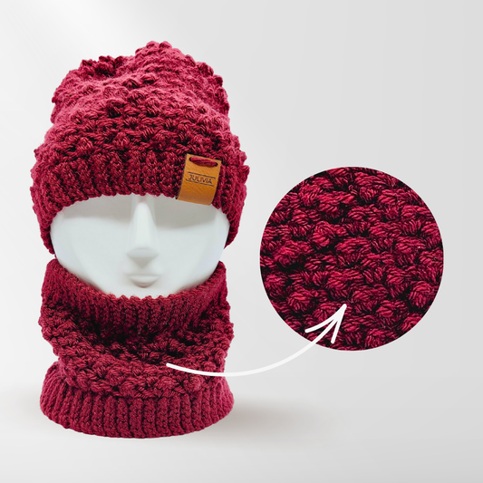 Ensemble de Patrons de Tuque et de Cache-cou Baies Charmantes au Crochet - Taille Nouveau-né à Adulte