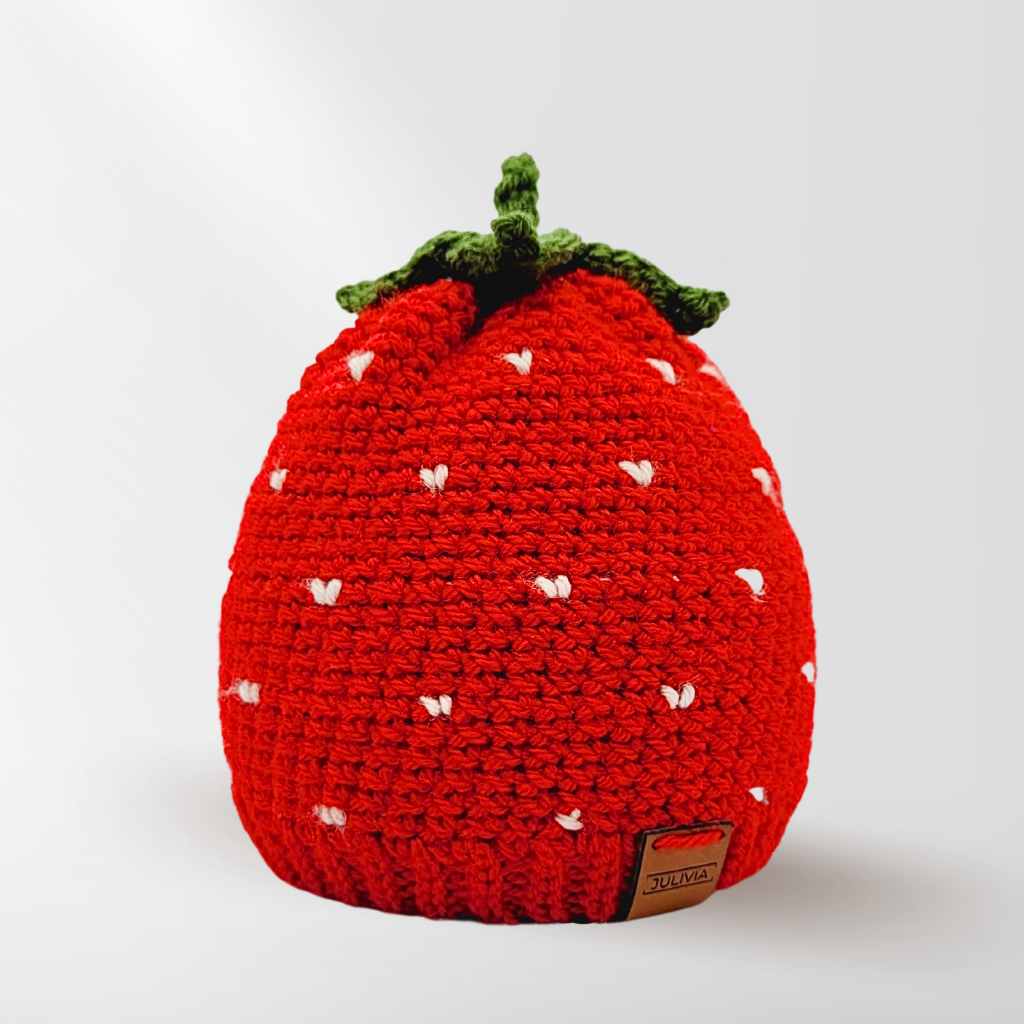 Crochet Strawberry Hat Pattern